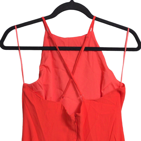 Yumi Kim Afternoon Tea Dress Gramercy Project Red Slit Adjustable Cross L New - Picture 7 of 14